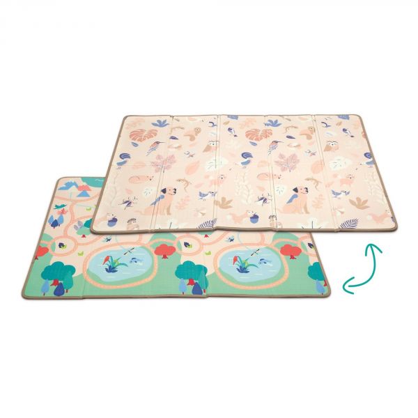 Grand tapis d'éveil pliable et réversible