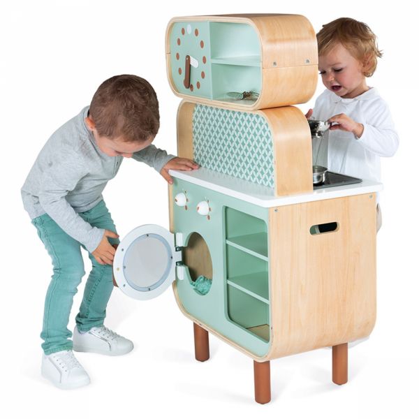 Cuisine enfant double face en bois Cooker reverso