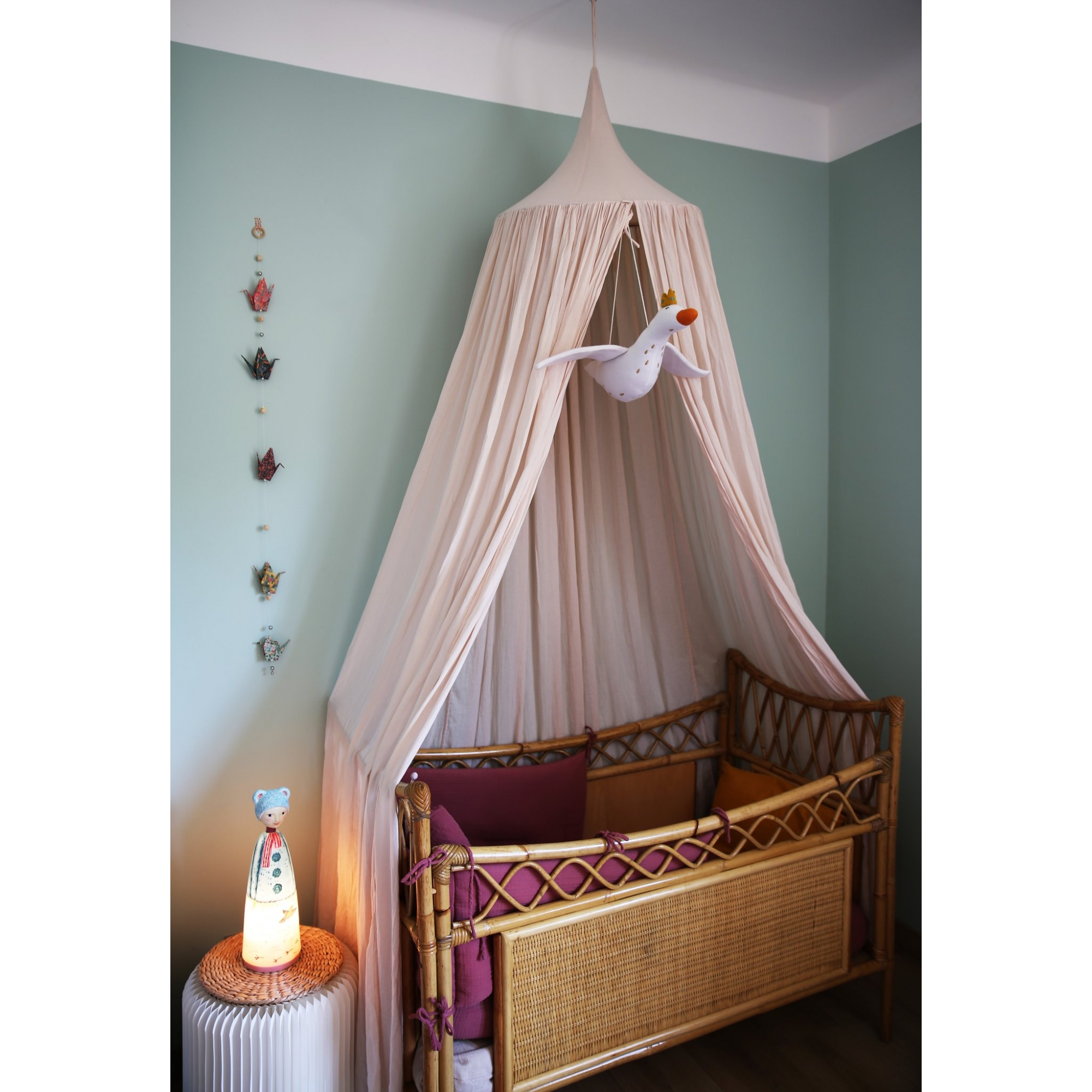 L Oiseau Bateau Suspension Grande Oie Rose Made In Bebe