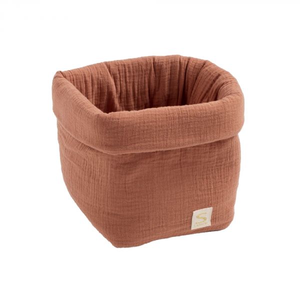 Panier de rangement uni terracotta