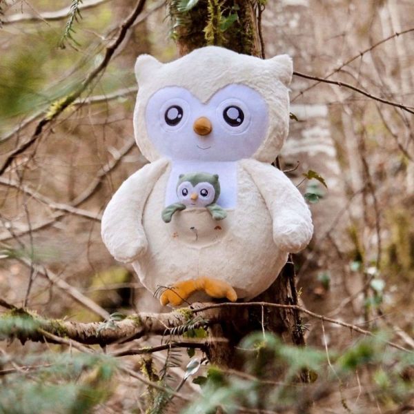 Grande peluche Chouette - Cache cache en forêt