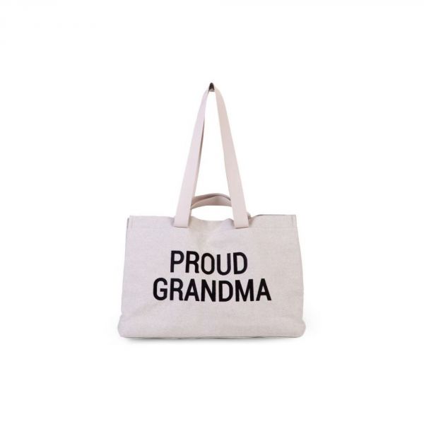 Sac à langer Proud Grandma en toile écru