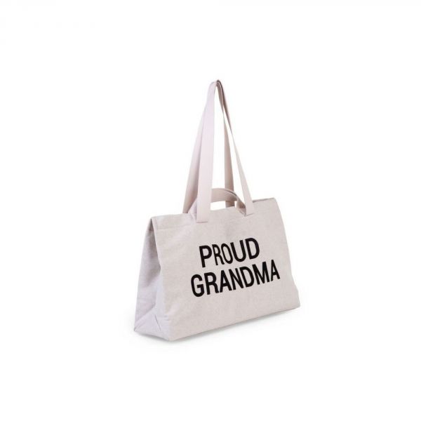 Sac à langer Proud Grandma en toile écru