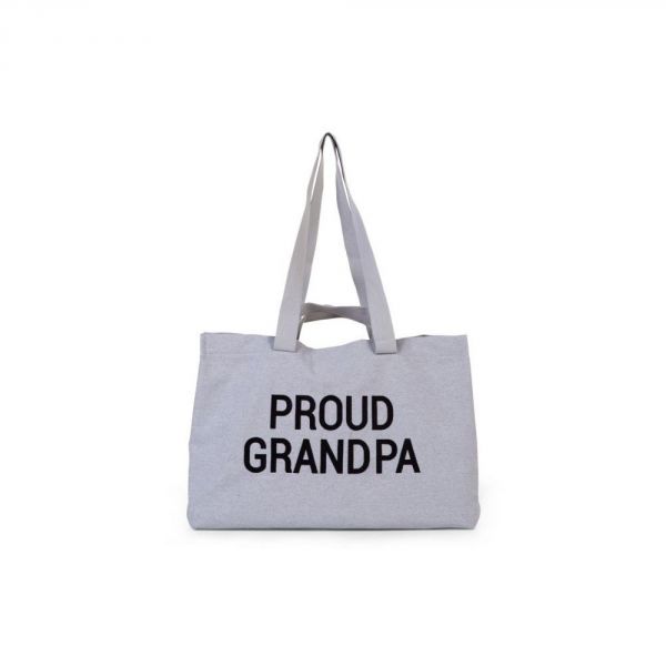 Sac à langer Proud Grandpa en toile gris