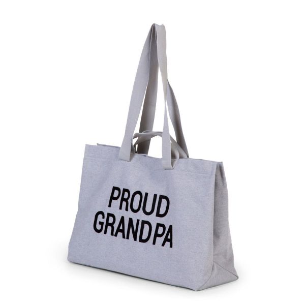 Sac à langer Proud Grandpa en toile gris