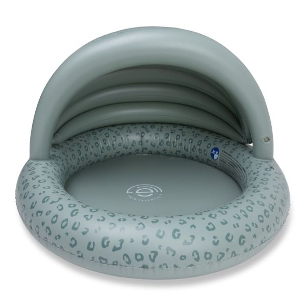 Piscine gonflable avec canopy léopard vert