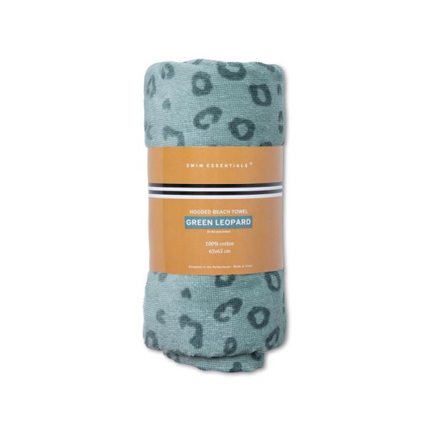 Serviette de plage coton 135 x 65 cm - Léopard vert