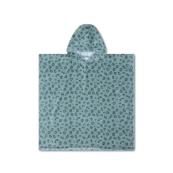 Poncho de plage léopard vert 65x65 cm