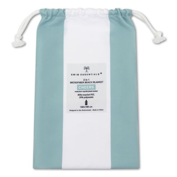 Serviettes de plage microfibre rayures vertes 180 x 180 cm