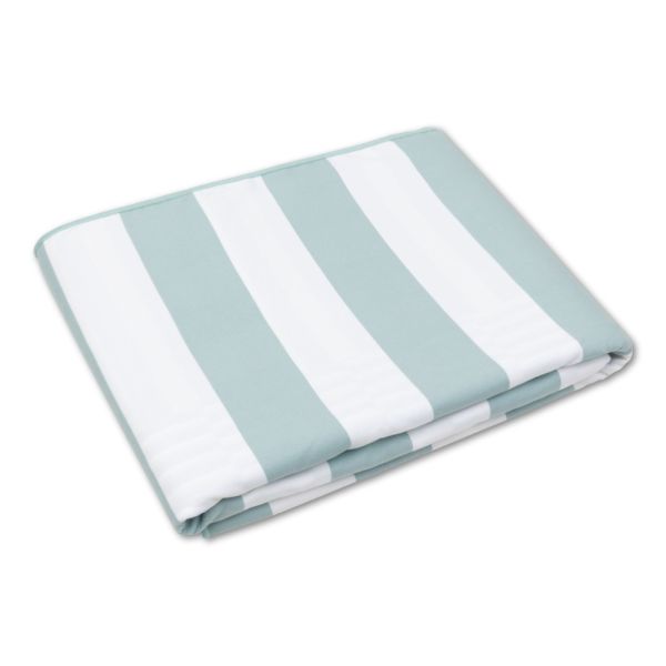 Serviettes de plage microfibre rayures vertes 180 x 180 cm