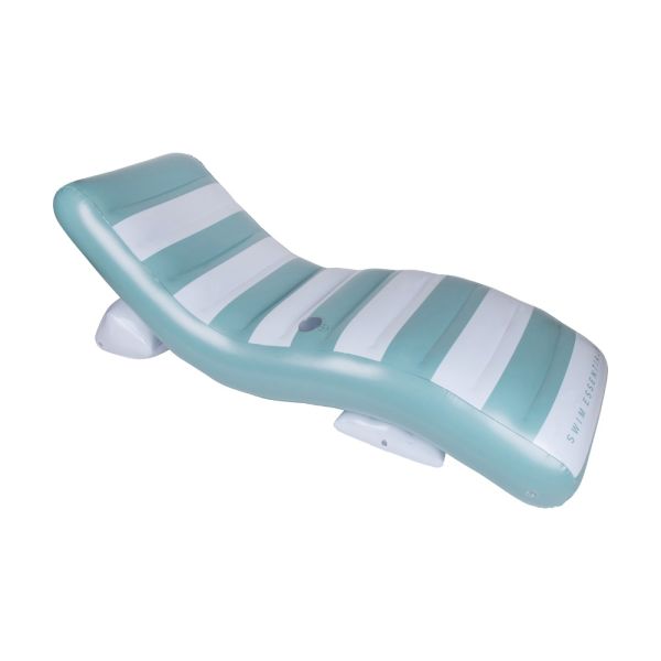 Matelas gonflable 180 cm - Rayure verte