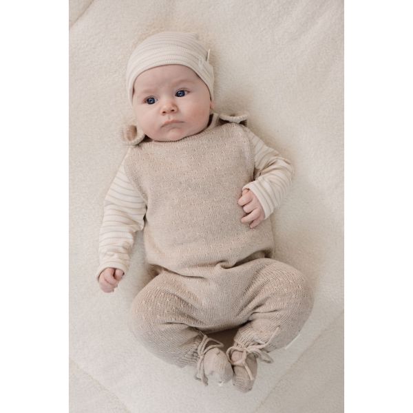 Grenouillère en tricot - Soft Beige -  Prématuré