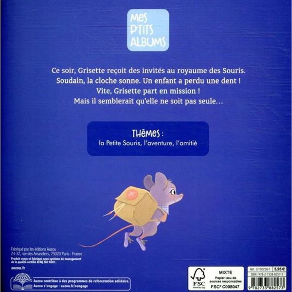 Livre enfant collection Grisette - La petit souris part en mission