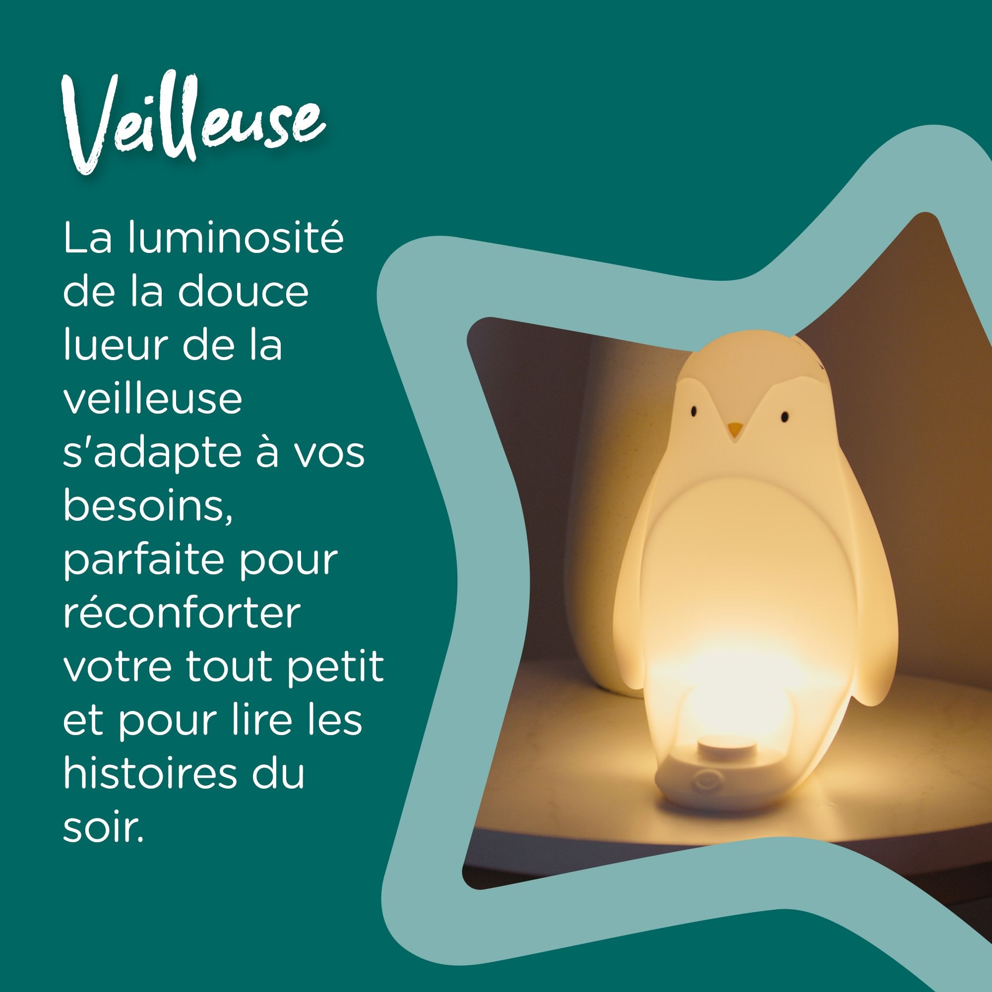 Veilleuse Pingouin nomade - Grobrite - Made in Bébé