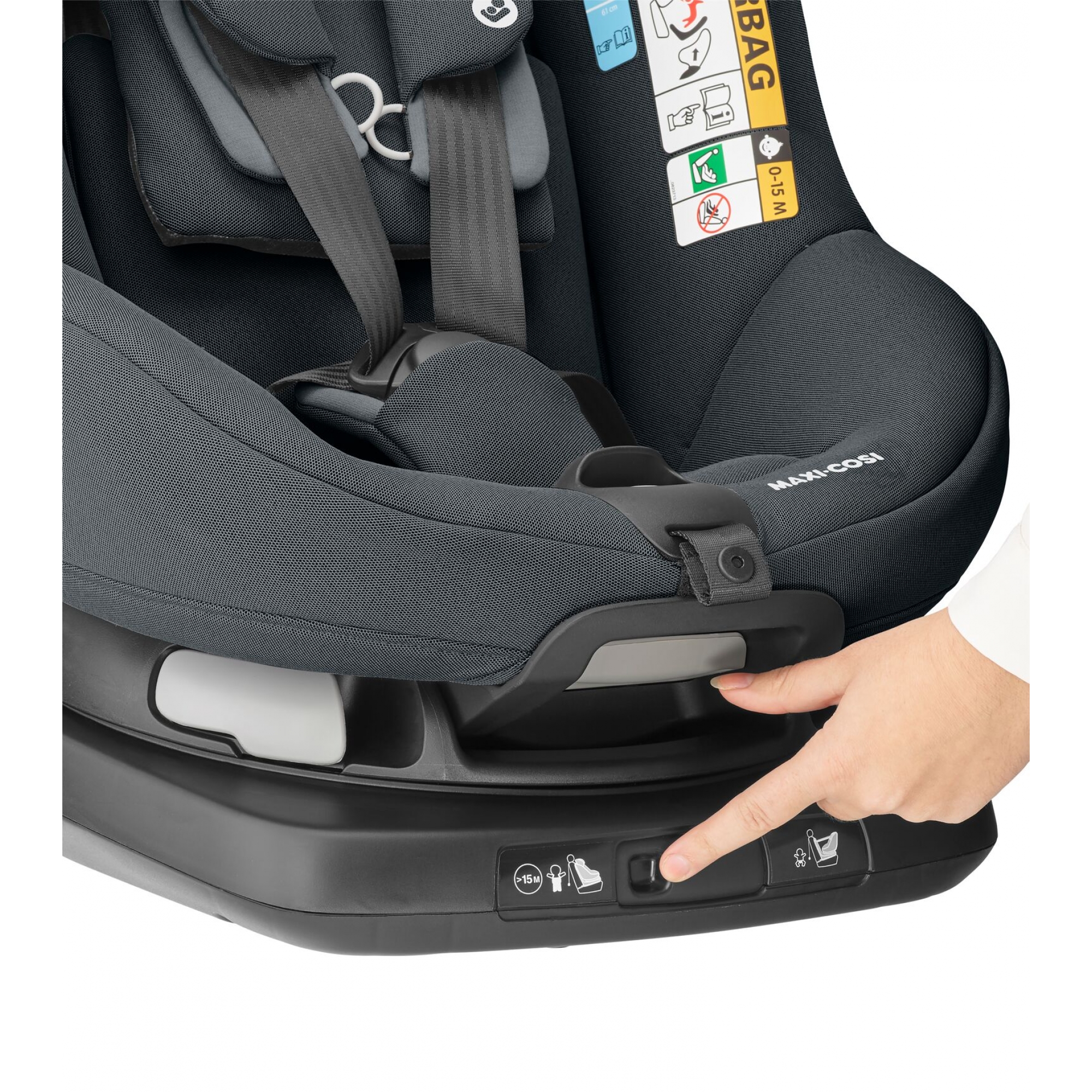 MAXI-COSI AxissFix Siege auto pivotant i-Size - Isofix - De 4 mois a 4 ans  - Authentic Graphite