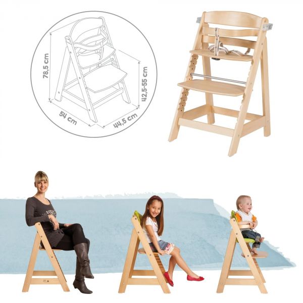 Chaise haute évolutive Sit Up Fun bois naturel
