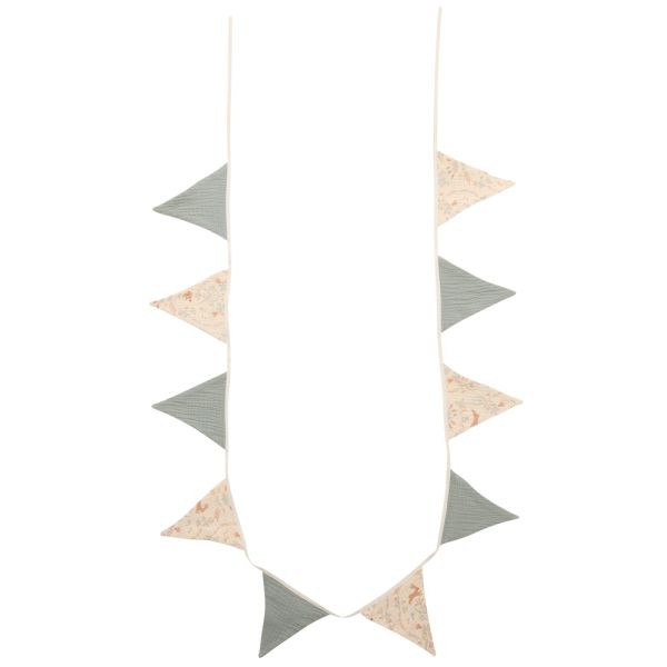 Guirlande fanions coton longueur 250 cm - Jardin enchanté