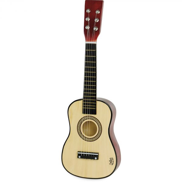 Guitare en bois naturel