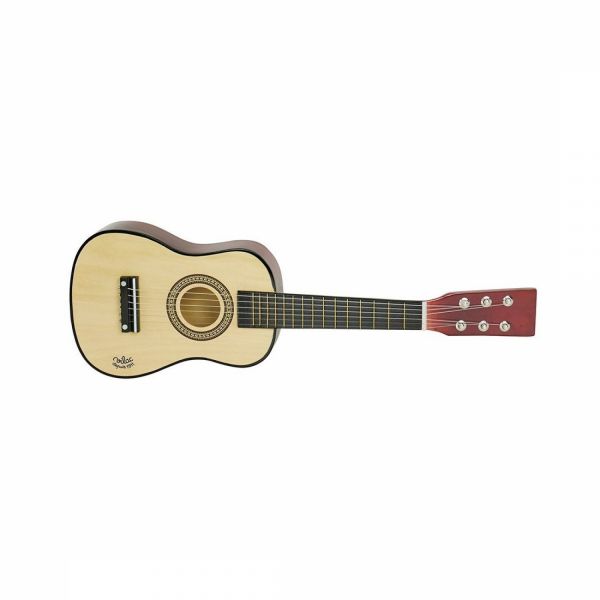 Guitare en bois naturel