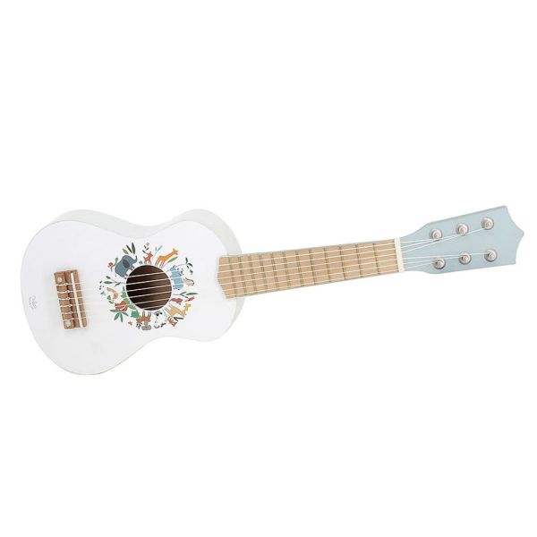 Guitare en bois blanc Les animaux du monde - Sarah Betz