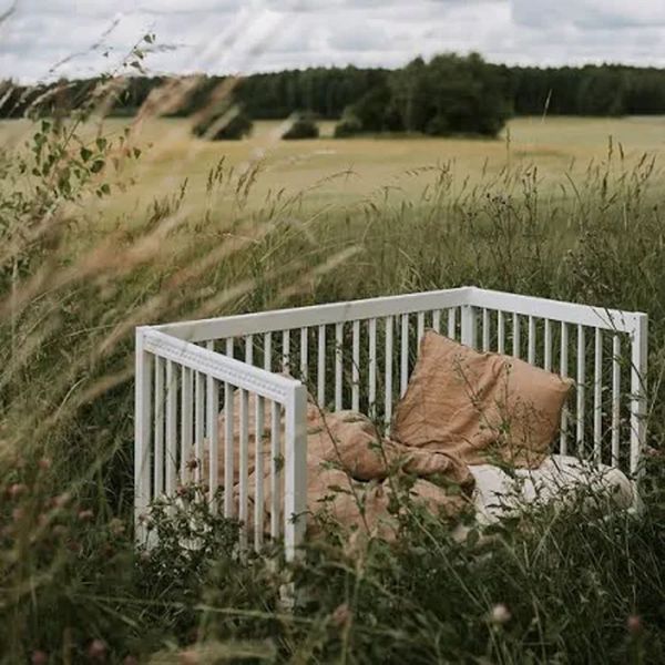 Lit bébé évolutif avec matelas - Blanc