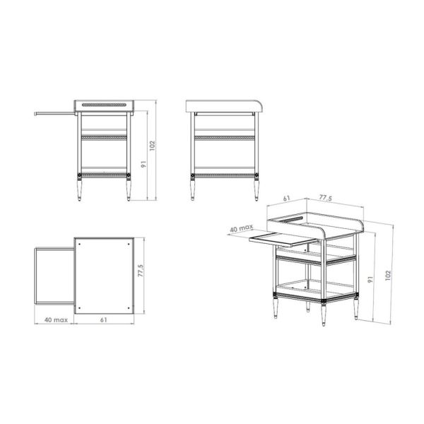 Table à langer - Blanc