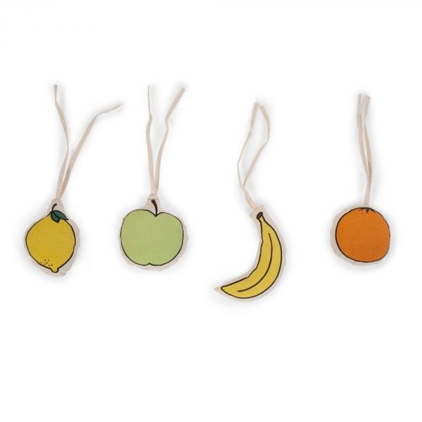 Lot de 4 jouets à suspendre gymtoys Canvas fruits