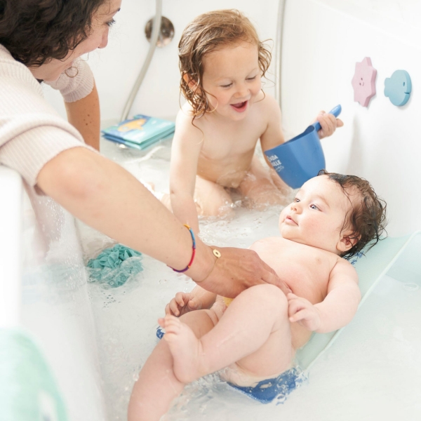 Transat de bain bleu motif pieuvre