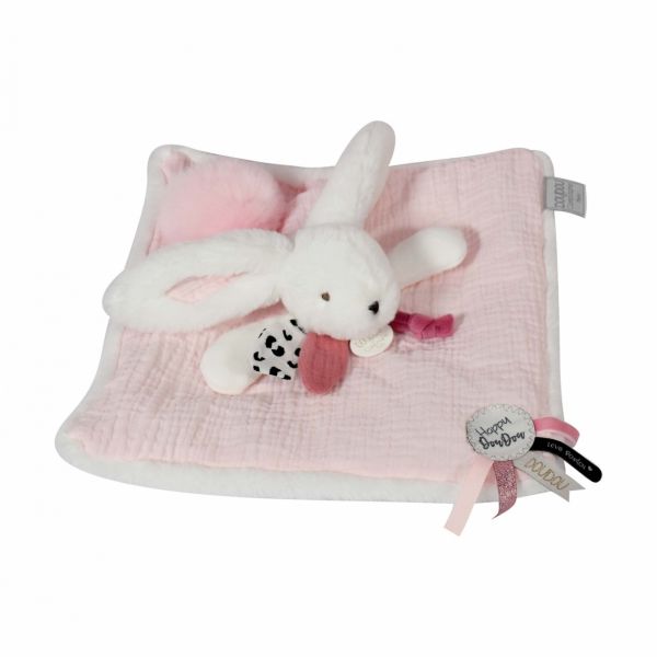 Doudou plat Happy blush rose