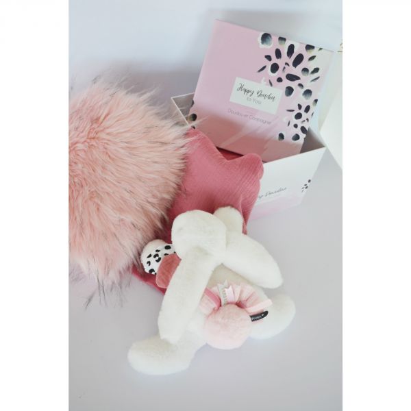 Doudou pantin Happy blush rose