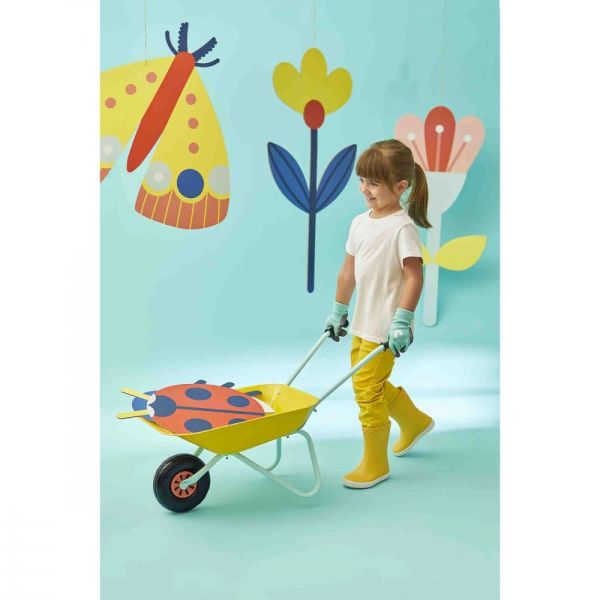 Brouette en métal pour enfant Happy Garden