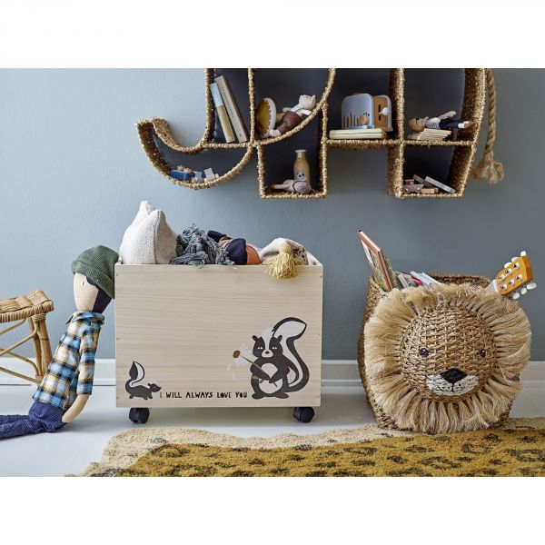 Panier de rangement Herbe de Bankuan avec couvercle - animaux Hérisson