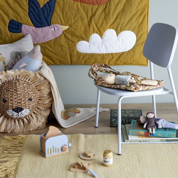 Panier de rangement Herbe de Bankuan avec couvercle - animaux Hérisson
