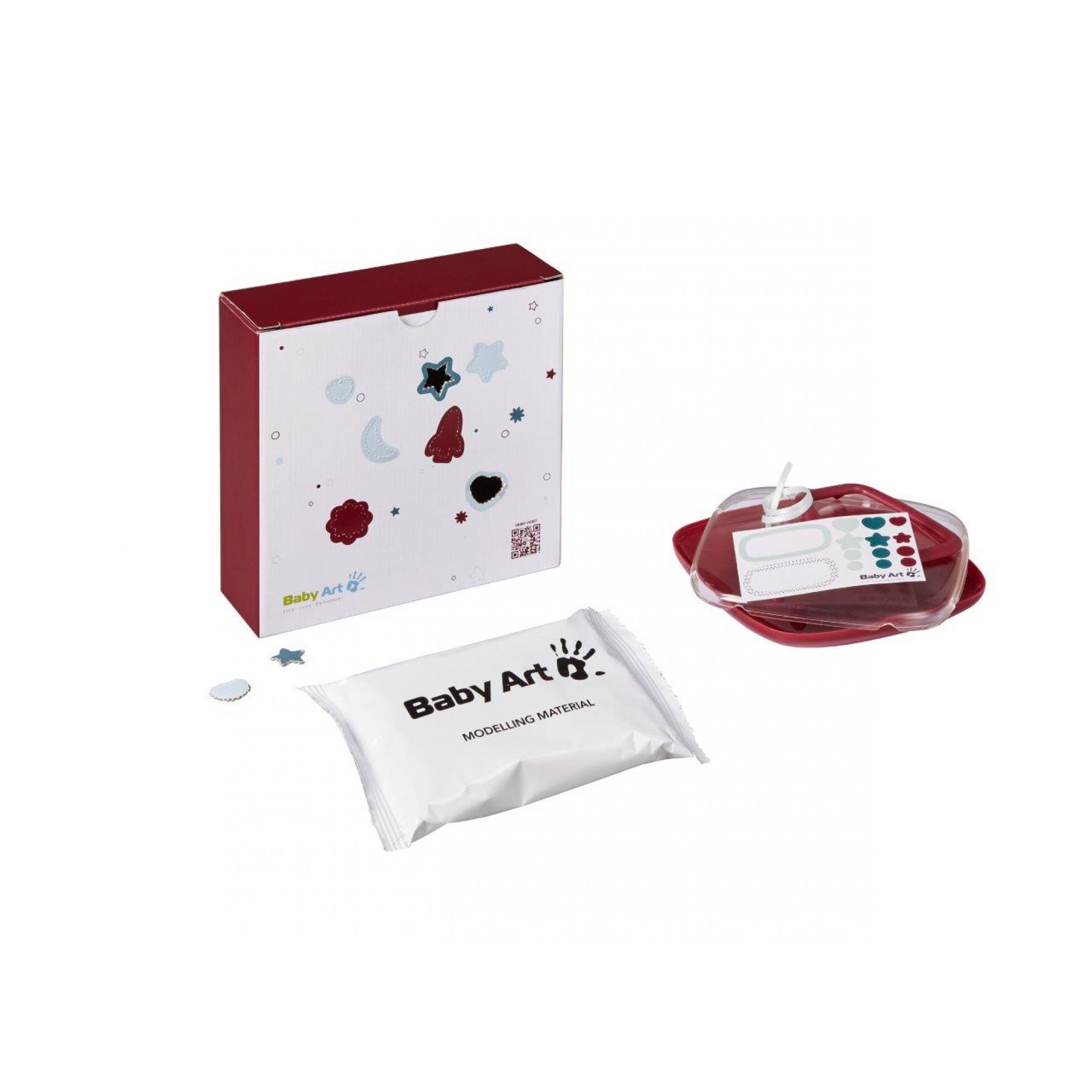 Baby Art Boite D Empreintes Hello Baby Burgundy Made In Bebe