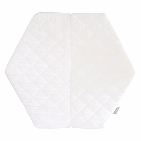 Matelas de parc bébé hexagonal matelassé blanc