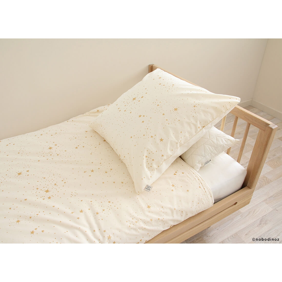 Nobodinoz Housse De Couette 70x140 Cm Himalaya Gold Stella Natural Made In Bebe