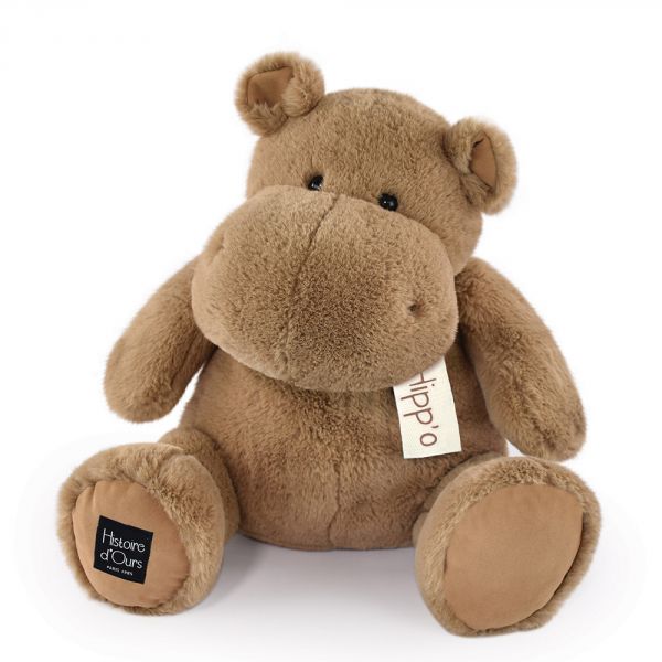 Peluche Hippopotame 40 cm Marron
