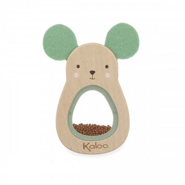 Hochet sonore en bois Souris