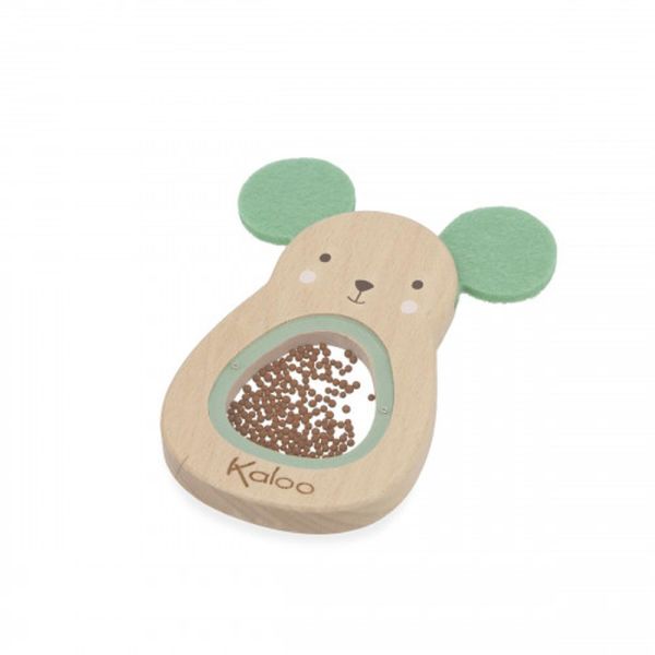 Hochet sonore en bois Souris