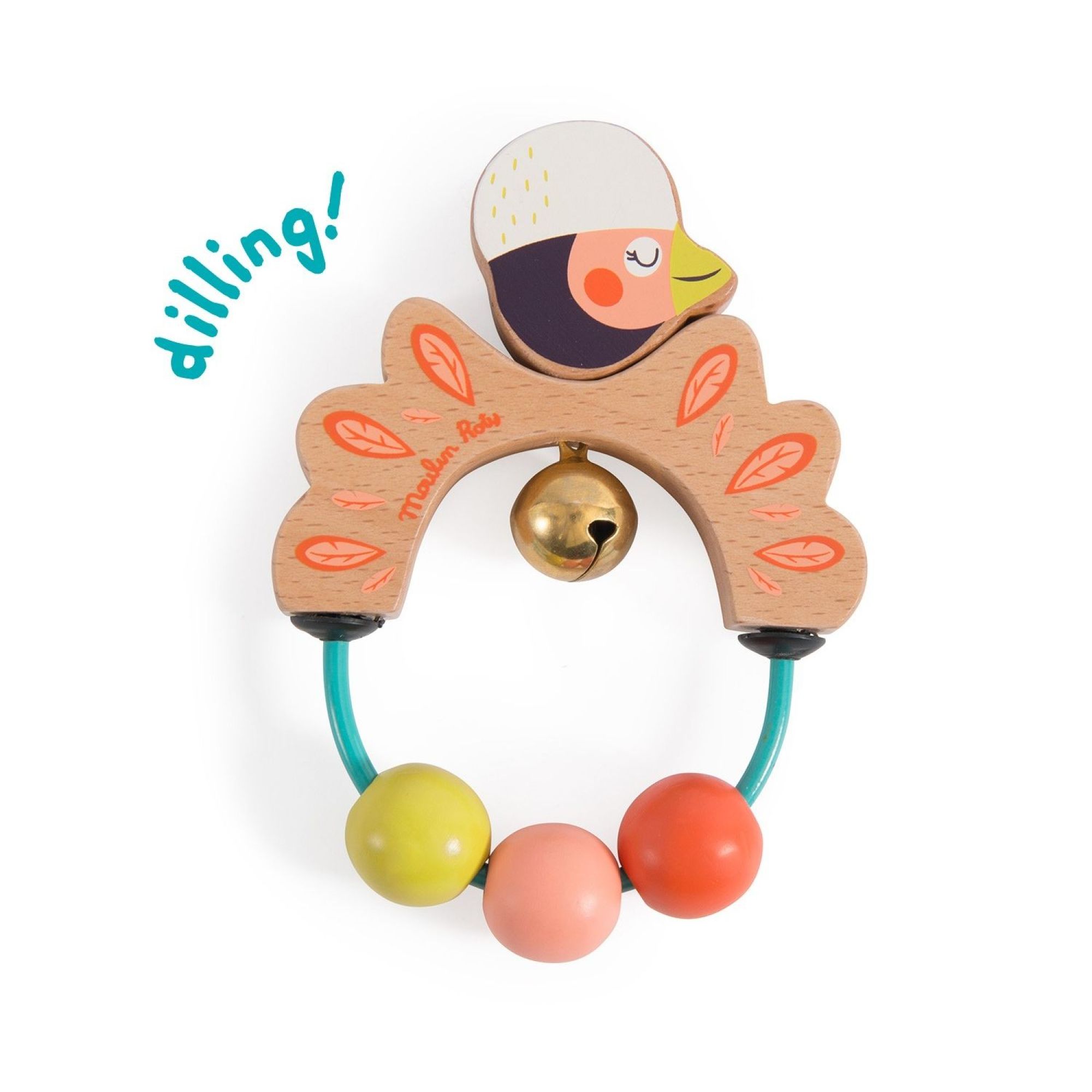 Moulin Roty Hochet Bois Oiseau Dans La Jungle Made In Bebe