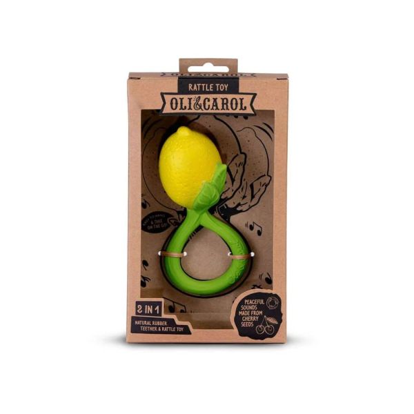 Hochet et anneau de dentition Citron