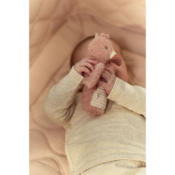 Hochet peluche Flamant rose - Safari Friends