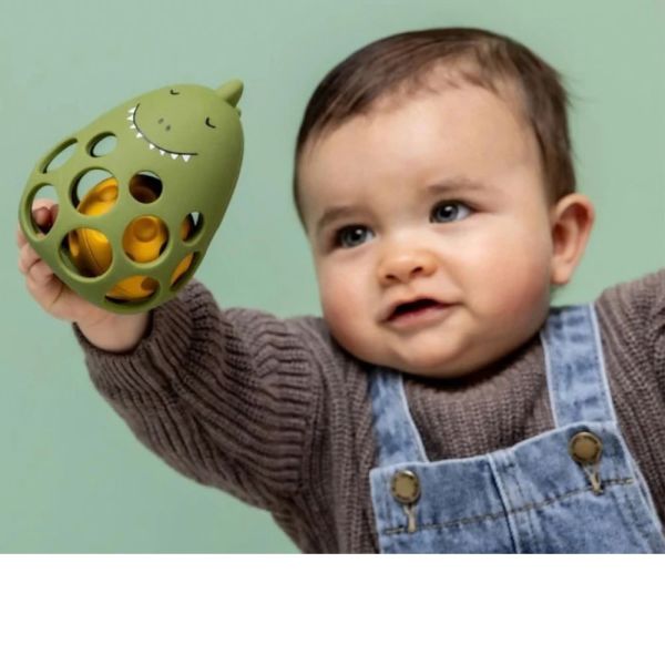 Hochet sensoriel en silicone Mr. Dino