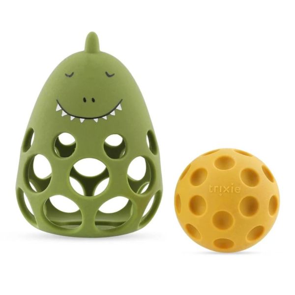 Hochet sensoriel en silicone Mr. Dino