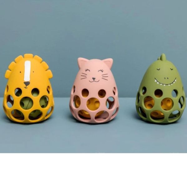 Hochet sensoriel en silicone Mr. Dino
