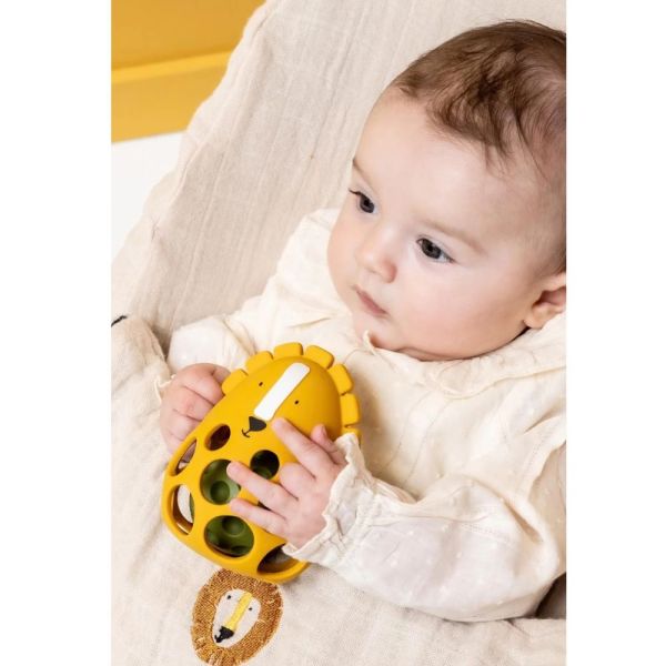 Hochet sensoriel en silicone Mr. Lion