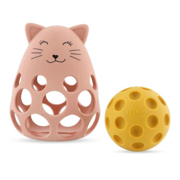 Hochet sensoriel en silicone Mrs. Cat