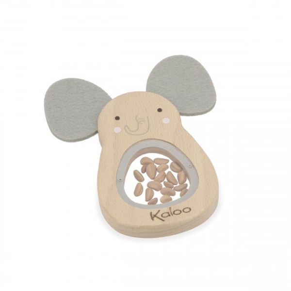 Hochet sonore en bois Elephant