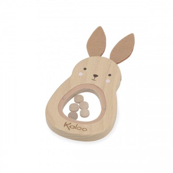 Hochet sonore en bois Lapin