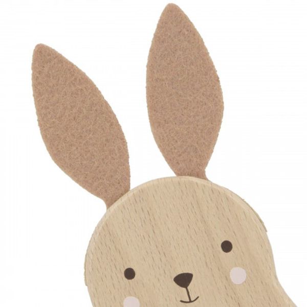 Hochet sonore en bois Lapin